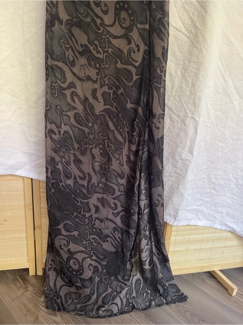 I.AM.GIA Abstract Print Maxi Dress Cyber Y2K Grunge Festival Indie Size XXS